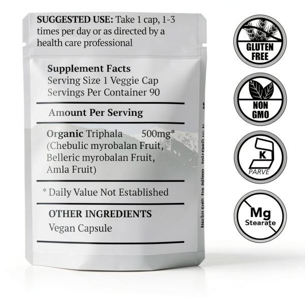 Pure Mountain Triphala Capsules Organic Vegan Supplement-1