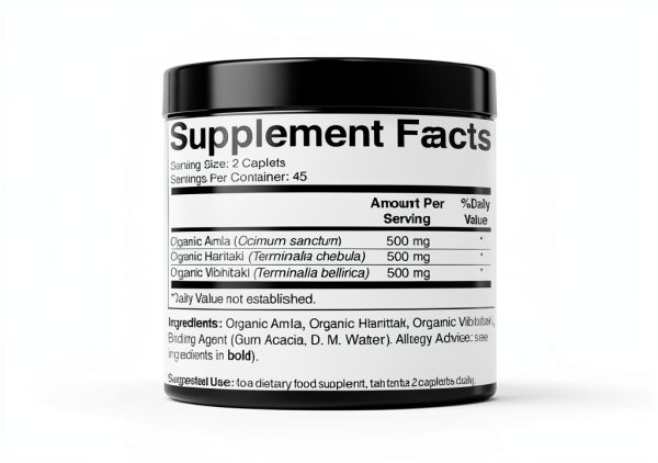Healthy Living Quest Organic Triphala Supplement 1500mg-2