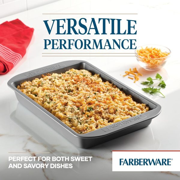Farberware Gray Cake Pan Nonstick Oven Safe 9x13-2