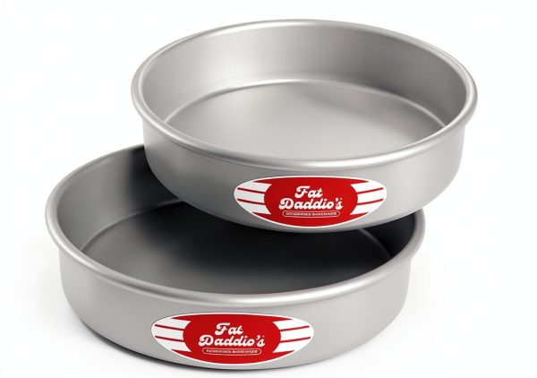 Round Cake Pan Fat Daddio's Aluminum 8x2 Set-0