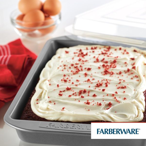 Farberware Gray Cake Pan Nonstick Oven Safe 9x13-5