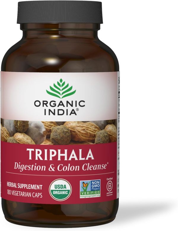 Organic India Triphala Digestive Support Herbal Supplement-0