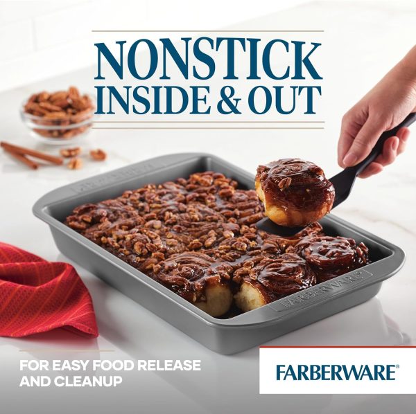 Farberware Gray Cake Pan Nonstick Oven Safe 9x13-4