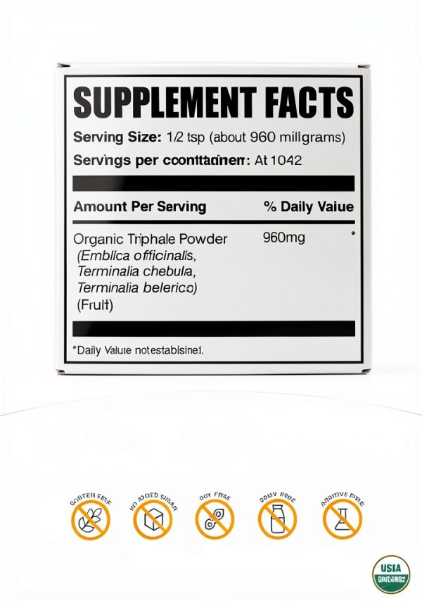Organic Triphala Powder Supplement by BULKSUPPLEMENTSCOM-1