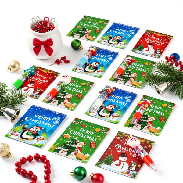 Christmas Multicolor Pens Thesixowls 24 Pack-5