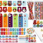 CCINEE Christmas School Stationery Set 5 Pack Value Pack with 24 Items-0