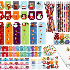 CCINEE Christmas School Stationery Set 5 Pack Value Pack with 24 Items-0