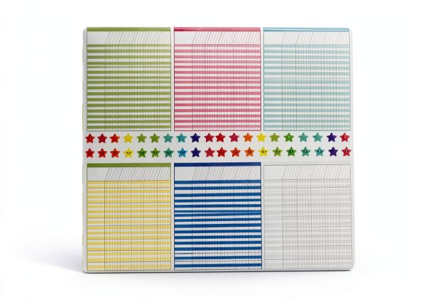 Youngever Multi-Color Laminated Dry Erase Incentive Chart with 120-1