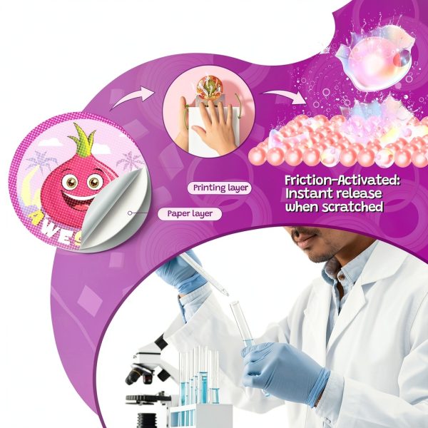 HORIECHALY Funny Stinky Scratch & Sniff Sticker Roll 3 Packs Purple-2