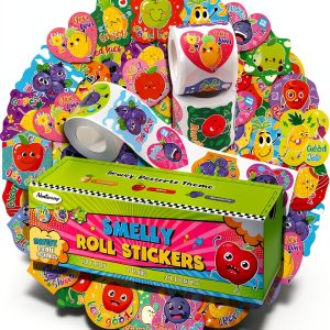 HORIECHALY Cute Fruit Sticker Set 600 pcs 3 Rolls Scented Stickers-0
