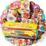 HORIECHALY Cute Animal Sticker Roll 3 Rolls 1.58 Inch Round Scented-0