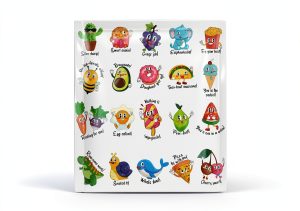 D-FantiX Animal & Food Pun Sticker Sheet 800 pcs Colorful Waterproof-0