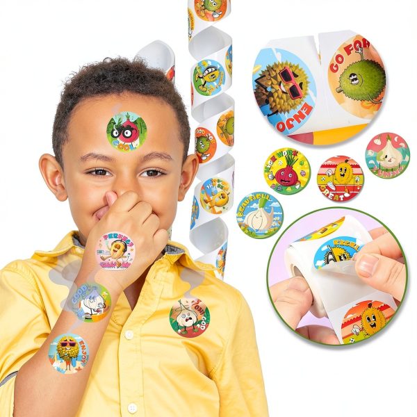 HORIECHALY Funny Stinky Scratch & Sniff Sticker Roll 3 Packs Purple-3