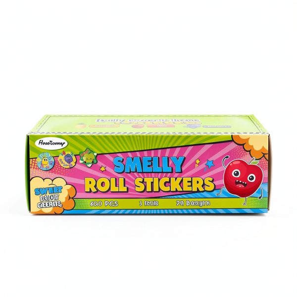 HORIECHALY Cute Fruit Sticker Set 600 pcs 3 Rolls Scented Stickers-6