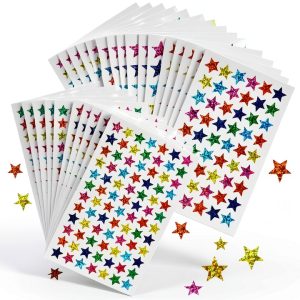Star Stickers Dorbetar 2040 Piece Holographic Glitter Sheet Pack-0