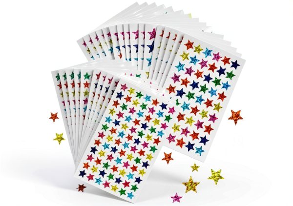 Star Stickers Dorbetar 2040 Piece Holographic Glitter Sheet Pack-0