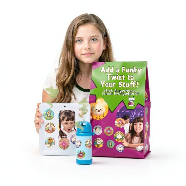 HORIECHALY Funny Stinky Scratch & Sniff Sticker Roll 3 Packs Purple-5