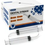 Wisdom Teeth Syringe, 50 Pack Dental Irrigation Curved Syringes for Dental Care Liquid Oral Tonsil Stone TMJ Chin Pain Relief Recovery Dentist Implant Clean Feeding Water-0