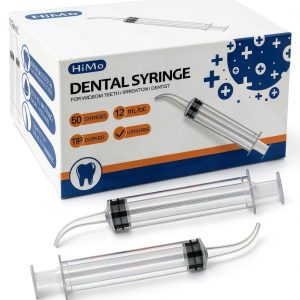 Wisdom Teeth Syringe, 50 Pack Dental Irrigation Curved Syringes for Dental Care Liquid Oral Tonsil Stone TMJ Chin Pain Relief Recovery Dentist Implant Clean Feeding Water-0