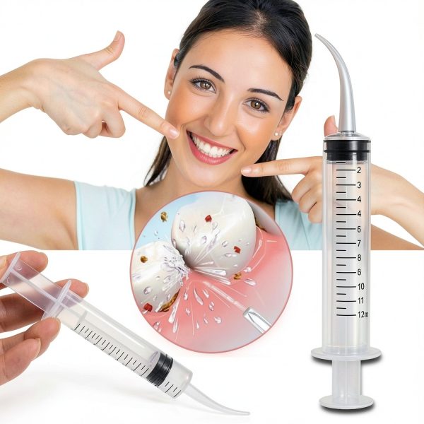 9 Pack 12cc Dental Syringe with Curved Tip & Measurement Disposable Graduated Dental Irrigation Syringe for Liquid, Oral Dental Care, Tonsil Stones Removing, Mouthwash, Feed Small Pet-2