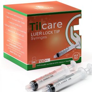 5ml Syringe Without Needle Luer Lock 100 Pack Tilcare Plastic Dropper-0