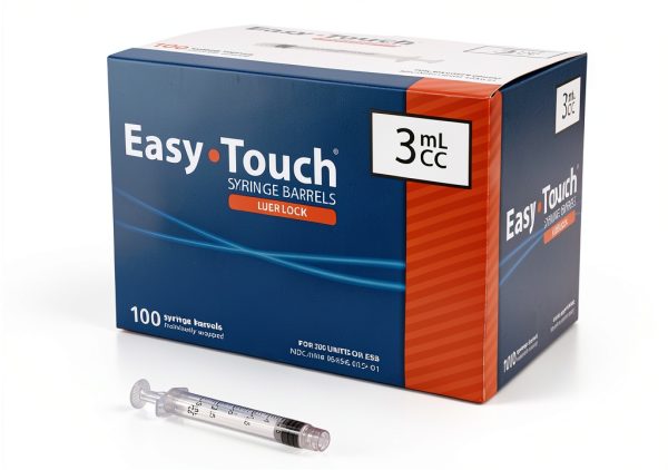 EasyTouch Luer-Lock Syringe Barrel 3ML Ultra-Clear Single-Use-0