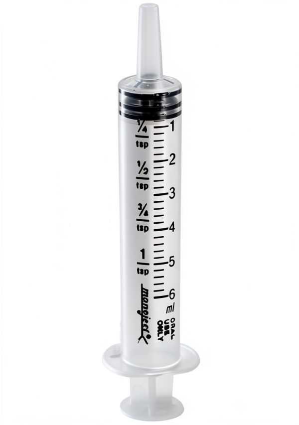 6 ml Clear Oral Syringe with Blue Bottle Adapter – Sandhill Tools-1