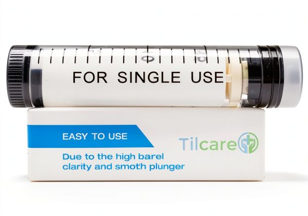 30ml Oral Dispenser Syringe with Cover 50 Pack by Tilcare - Luer Slip Sterile Plastic Medicine Food Droppers for Children, Pets & Adults – Latex-free Medication Dispenser - Large Feeding Tube Syringes-6