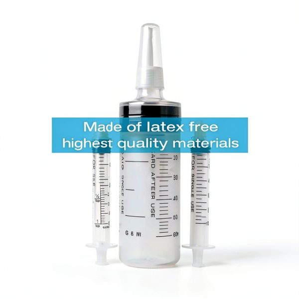 30ml Oral Dispenser Syringe with Cover 50 Pack by Tilcare - Luer Slip Sterile Plastic Medicine Food Droppers for Children, Pets & Adults – Latex-free Medication Dispenser - Large Feeding Tube Syringes-4